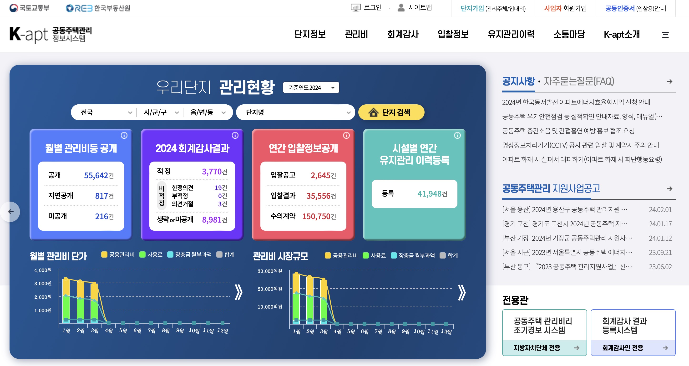 K아파트 공동주택관리정보시스템 (https://www.k-apt.go.kr)