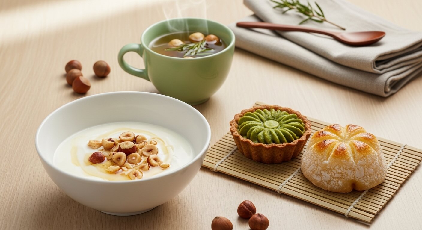 아시아의 창의적인 조합 - 베이킹, 한방차, 웰빙 간식