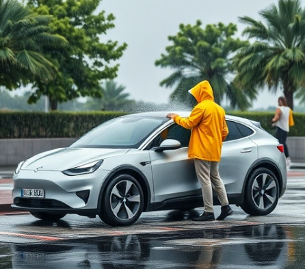 비오는날 전기차 세차 방법