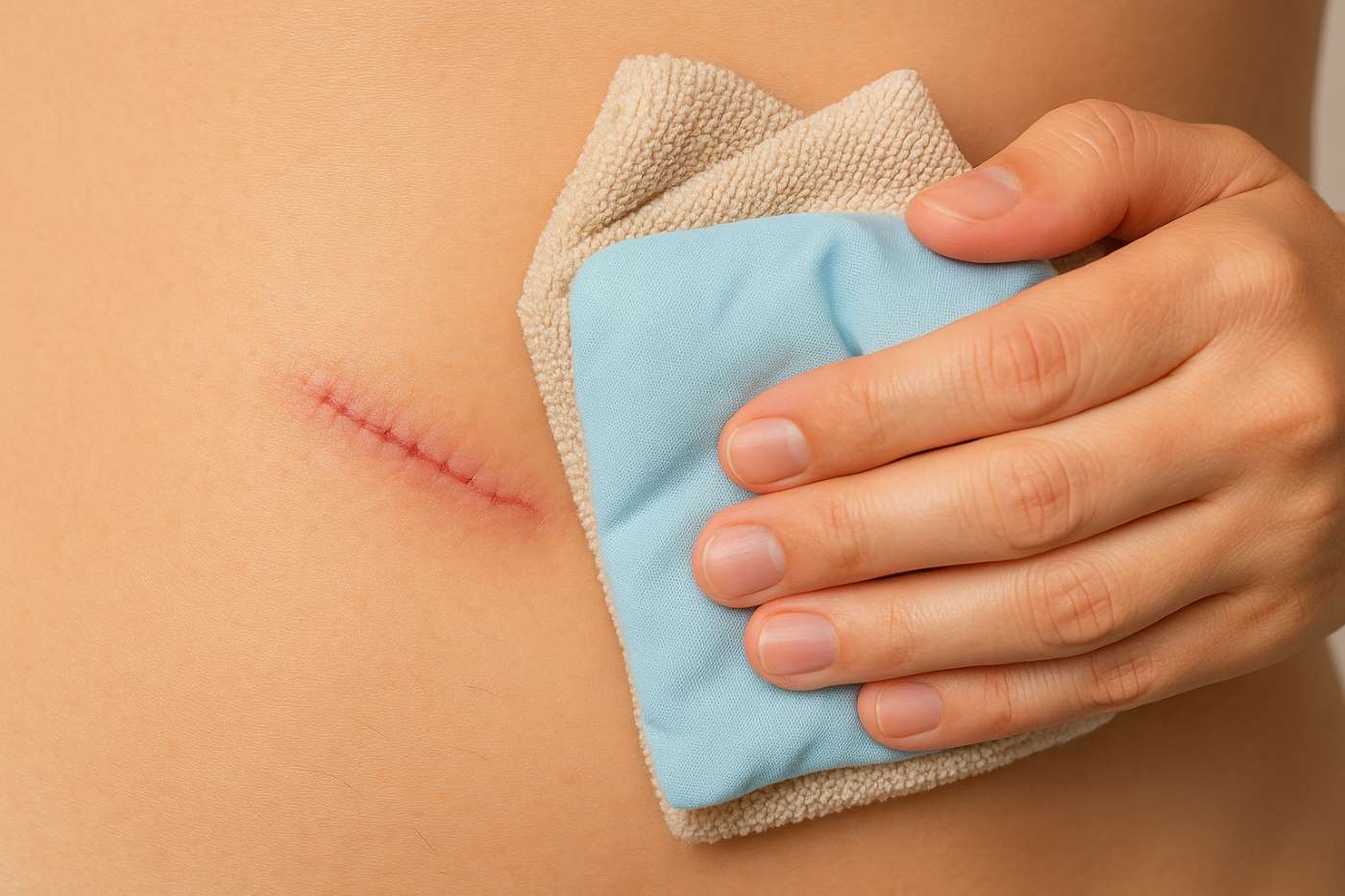 수술 부위 냉찜질