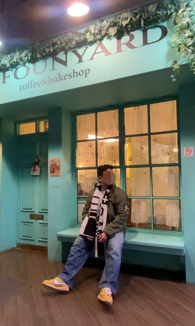 데일리룩(오뭘입)폴로랄프로렌 야상, 마뗑킴 머플러 목도리, 에러스익셉티드 데님 팬츠, 나이키 코르테즈 23 SE, 빈티지패션, 데일리룩, 남자데일리코디, 남자데일리패션, OOTD