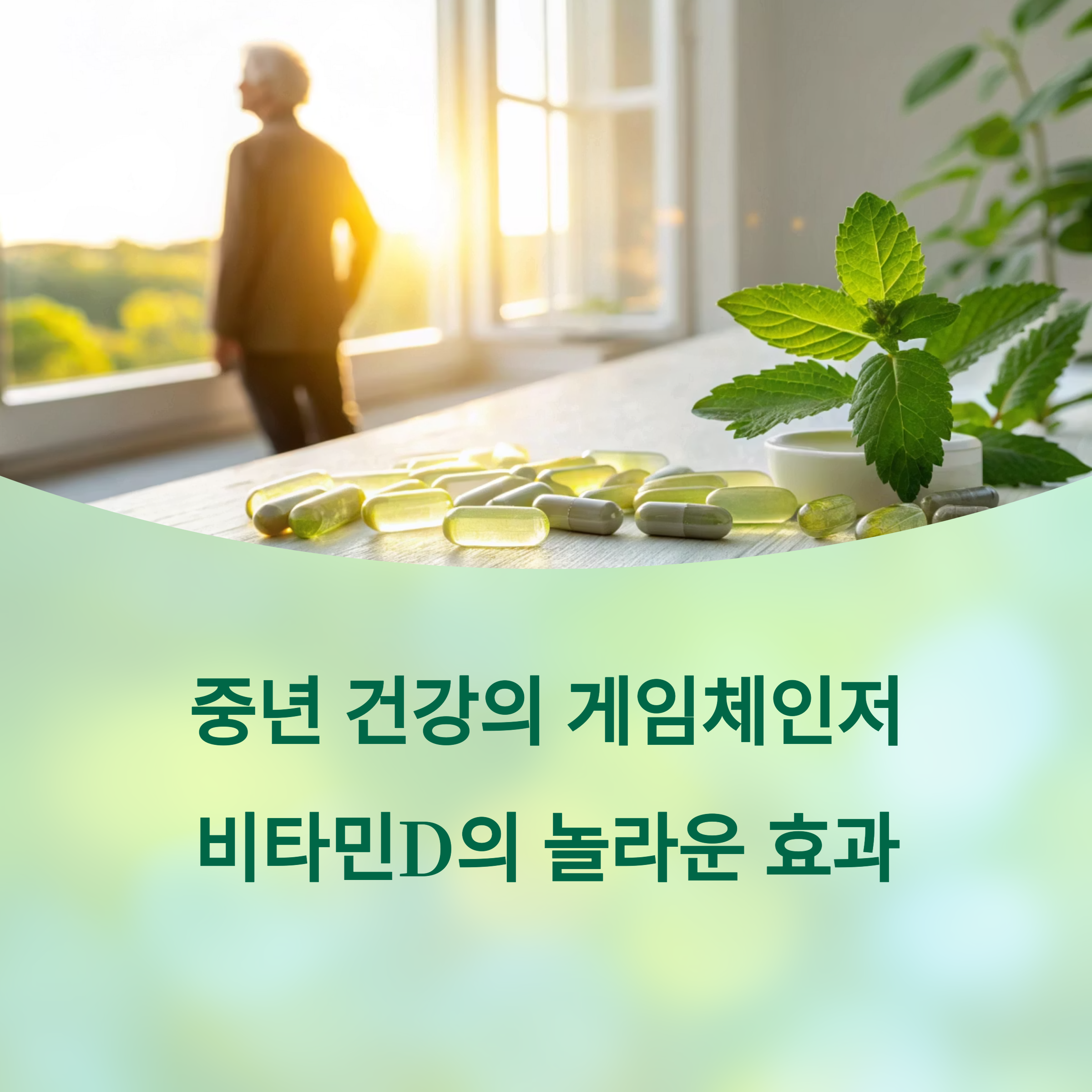 놀라운 발견, 비타민D가 중년 건강의 게임체인저인 이유에 대한 이미지