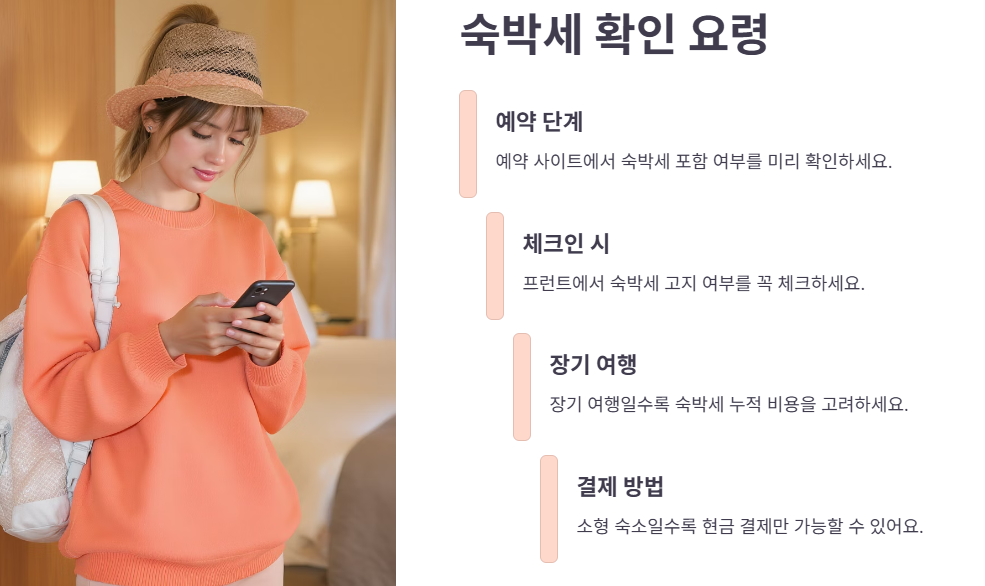 숙박세 확인요령에 대한 인포그래픽