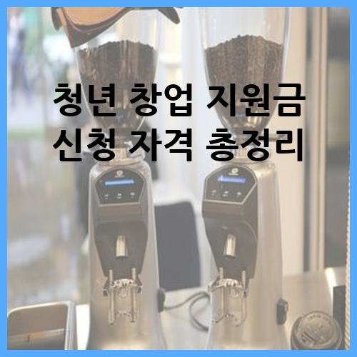 청년 창업 지원금 신청 자격 총정리