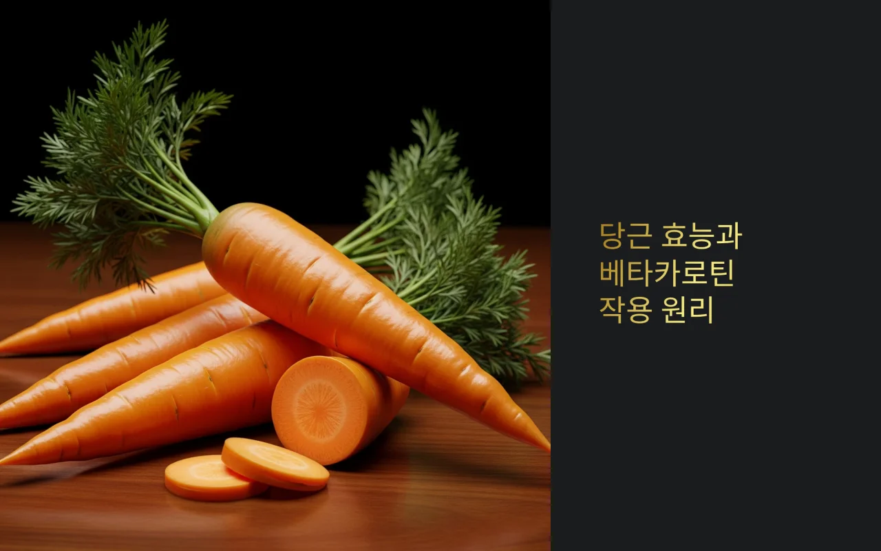 당근에 풍부한 베타카로틴은 눈 건강과 항산화 작용