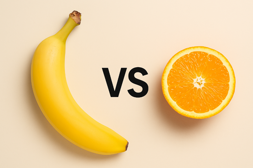 바나나 VS 오렌지, 공복에 먹으면 더 좋은 과일은?