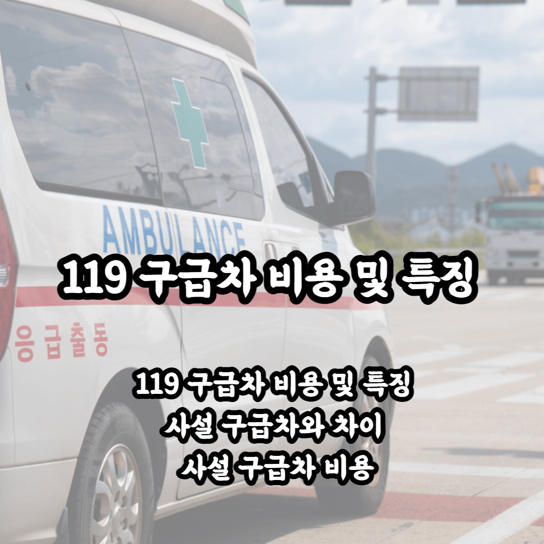 119 구급차 사진
