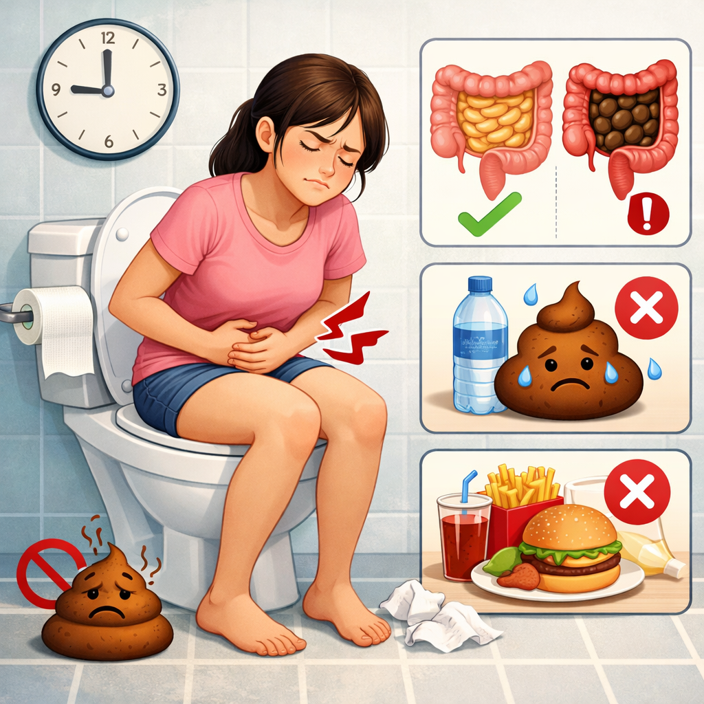 변비 해결법 (변의 소실, 배변 타이밍, 직장 신호)