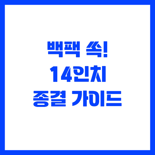 백팩에 쏙 들어가는 14인치 노트북 ..