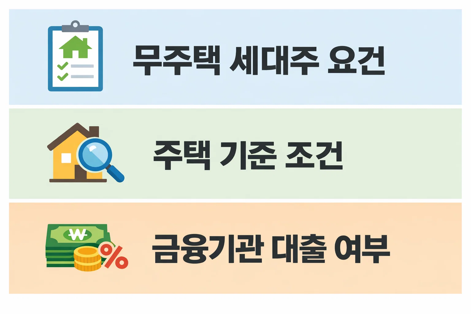 전세대출 이자 소득공제 적용을 위한 무주택 세대주 요건과 주택 기준 조건을 정리한 안내 이미지