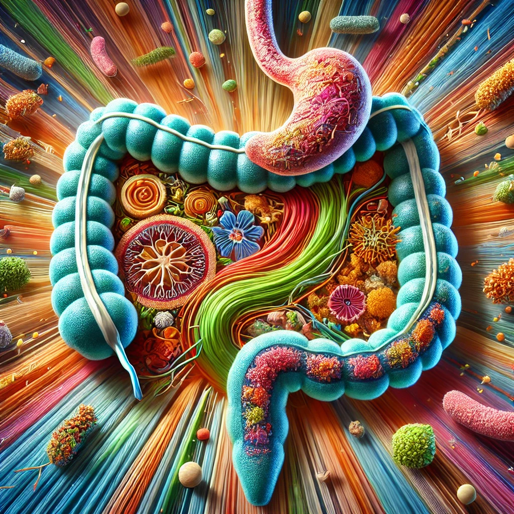 장건강을 위한 유익균, 프리바이오틱스와 프로바이오틱스를 표현한 이미지