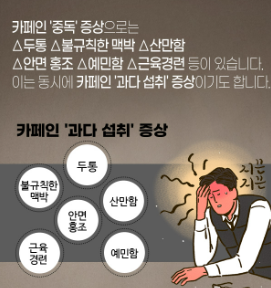 카페인 과다섭취 몸의 이상 신호