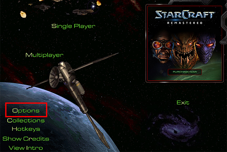 스타크래프트-실행-및-options-표시