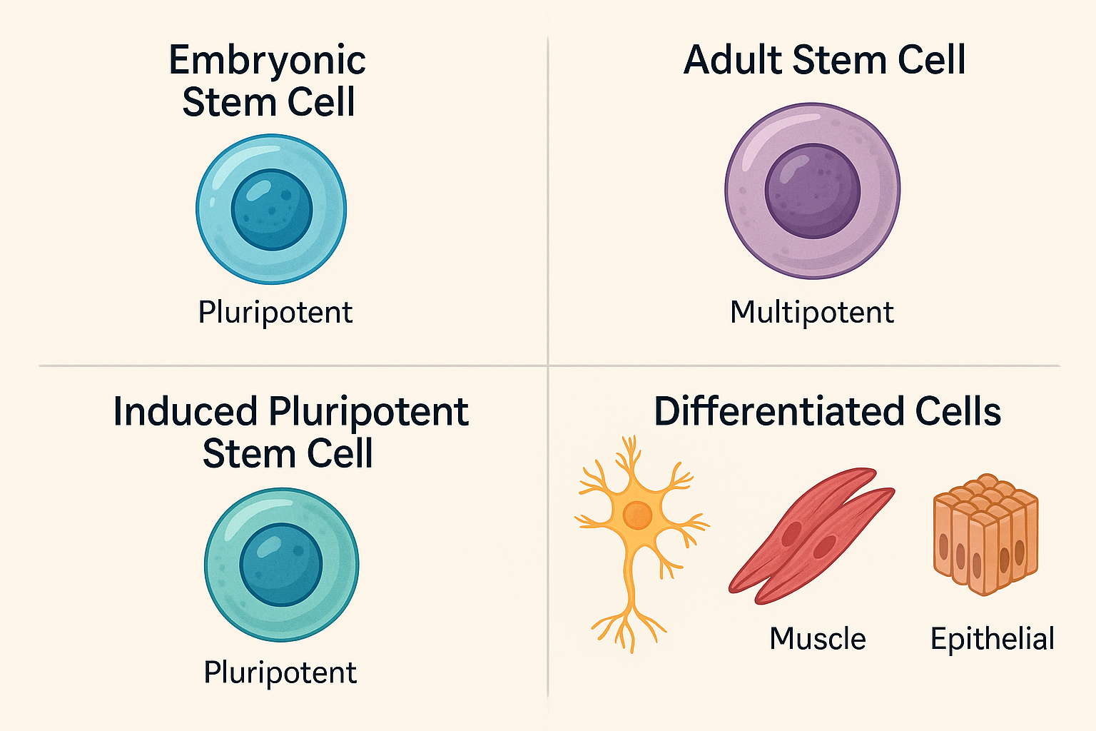줄기세포의 종류와 생물학적 기능관련 이미지