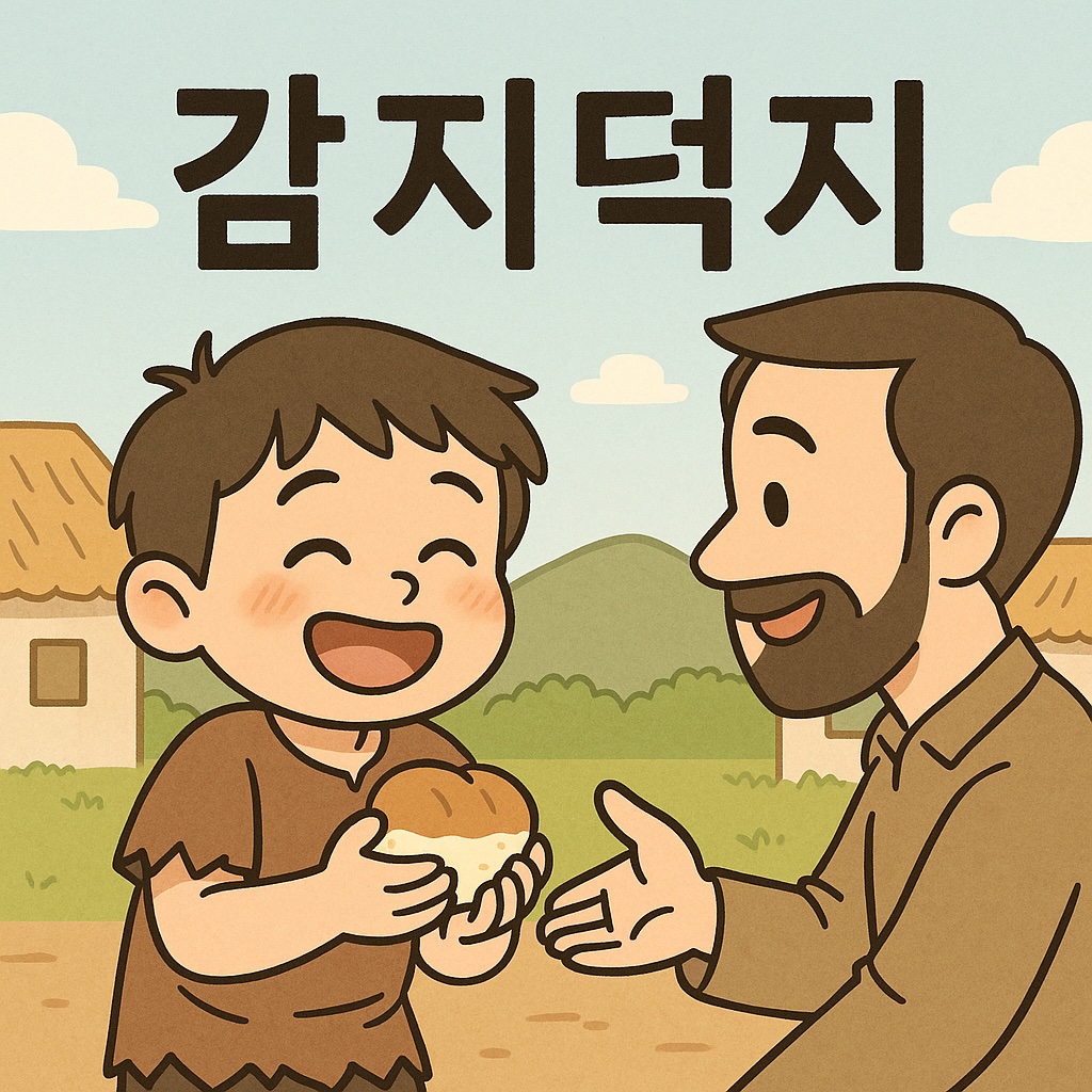 감지덕지 사자성어 이미지