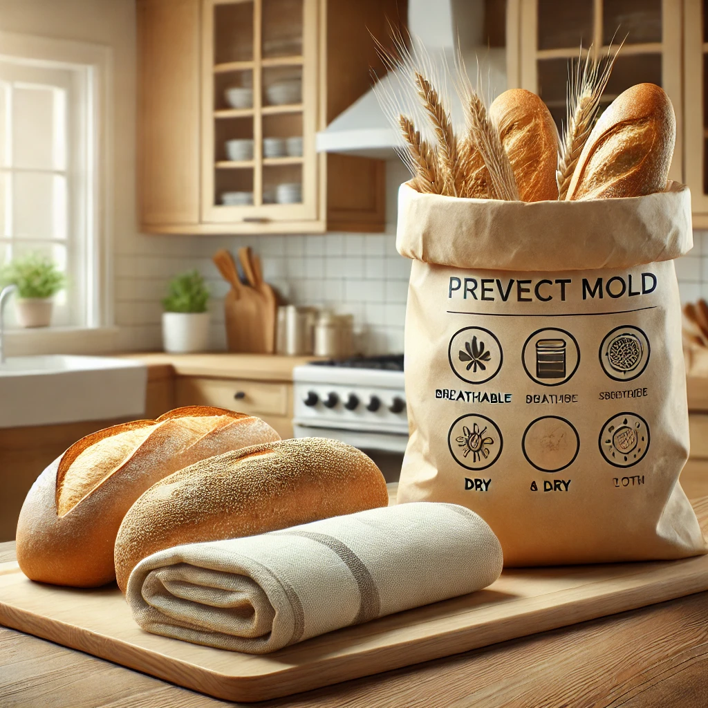 곰팡이 없이 신선하게 빵을 보관하고 있는 모습