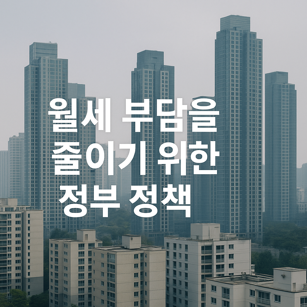 월세 부담을 줄이기 위한 정부 정책