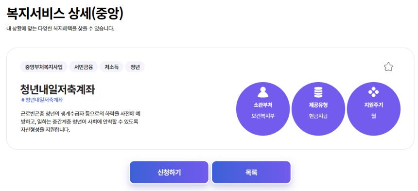 청년내일저축계좌