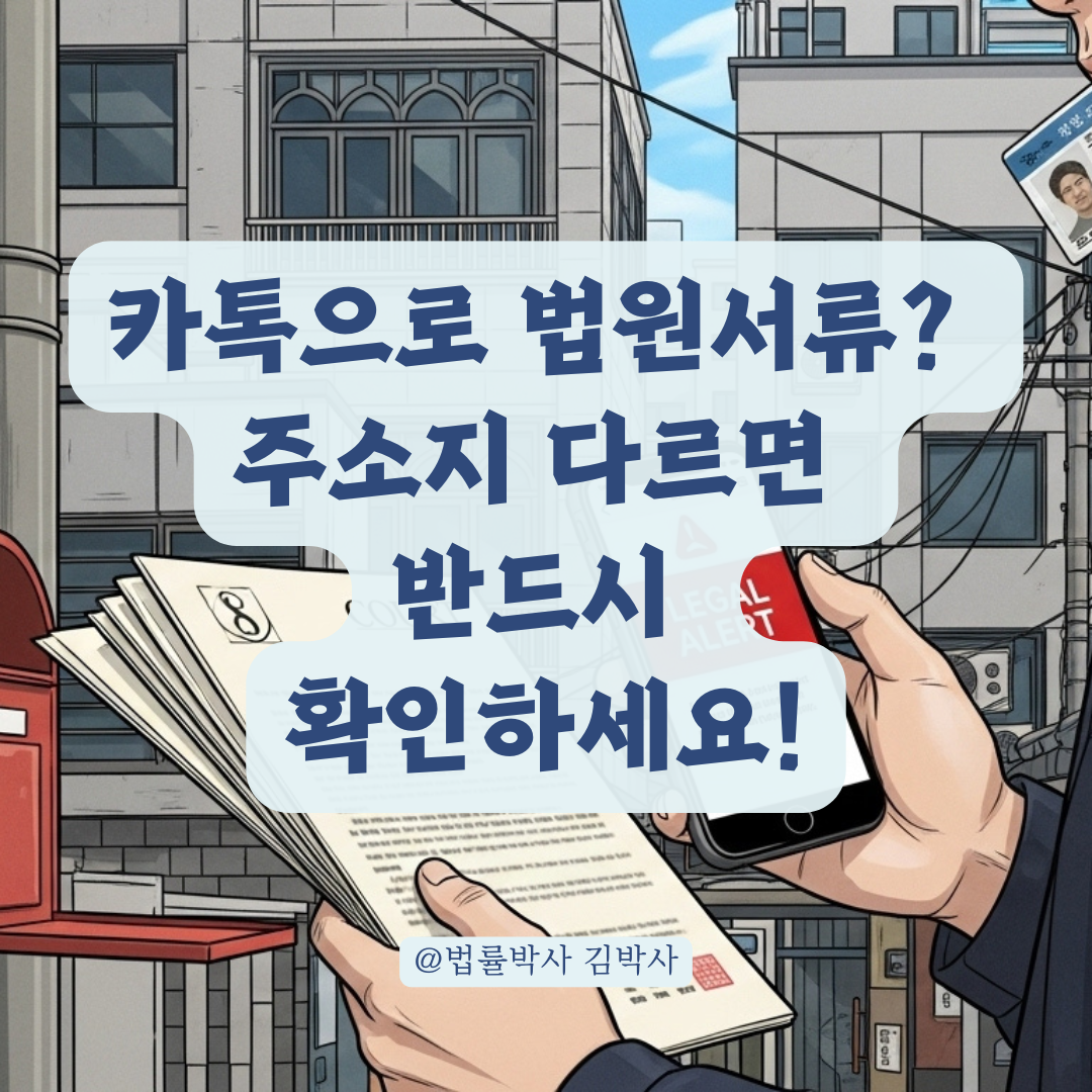 법원 우편, 카톡으로 받을 수 있을까? 주소지 외 거주자를 위한 대응법 정리