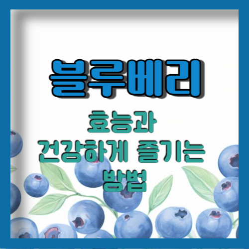 블루베리의 효능과 건강하게 즐기는 방법