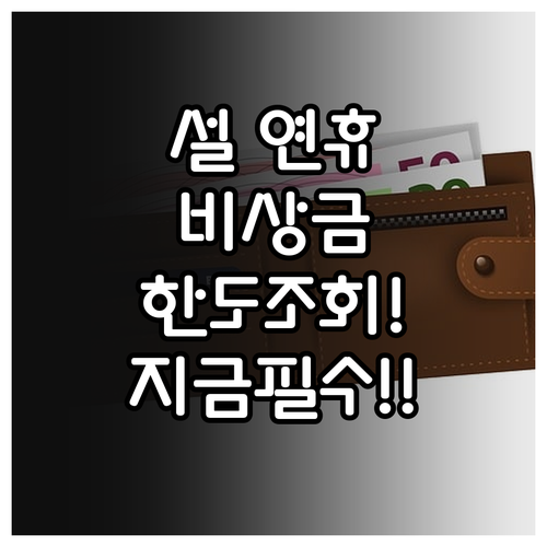 2026년 설 연휴 비상금대출 한도 ..