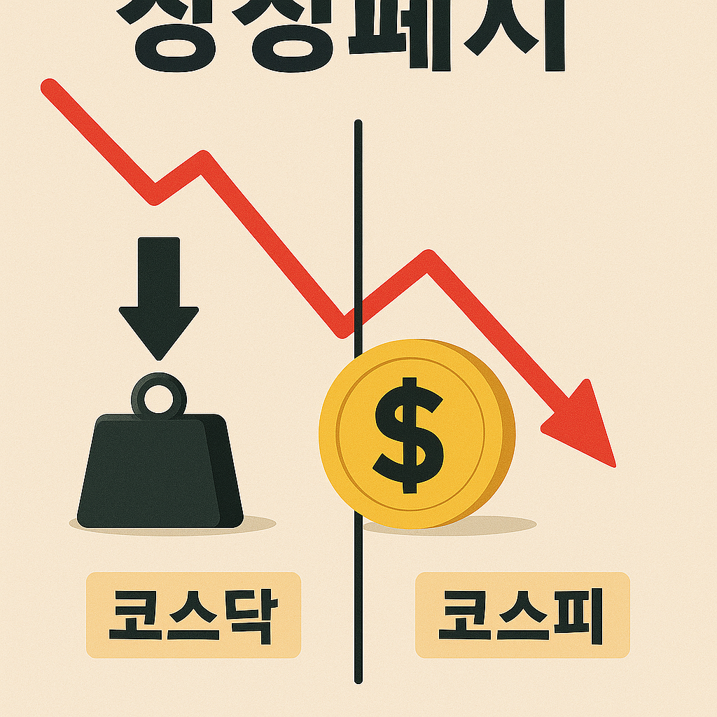 코스피vs코스닥 상장폐지 이미지