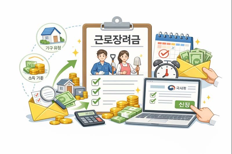 근로장려금 자격요건부터 신청 시기까지