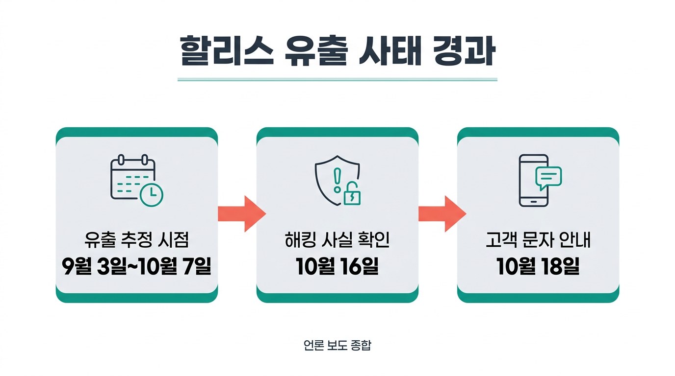 할리스 유출 문자 할리스 유출 사태 경과