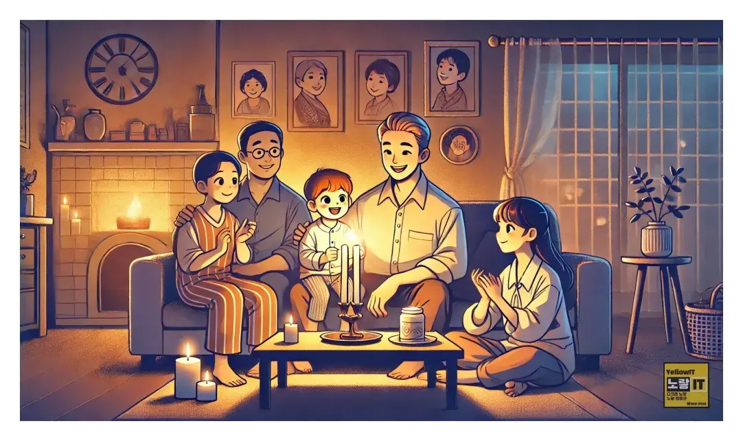 가족 관계를 설명하는 참고 이미지