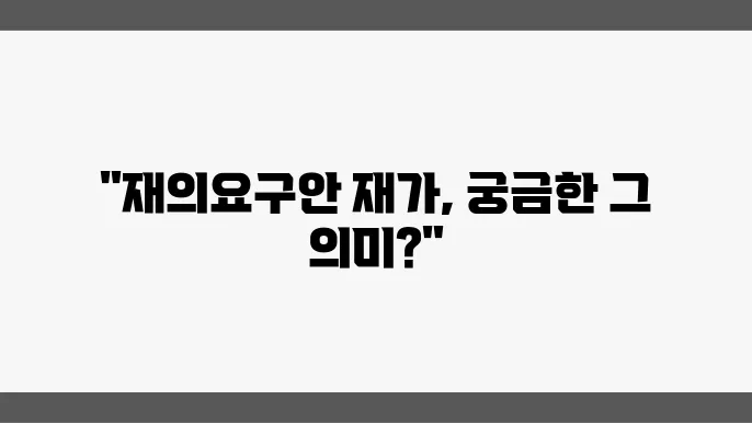 재의요안 재가 뜻 알아보기(+사용법)