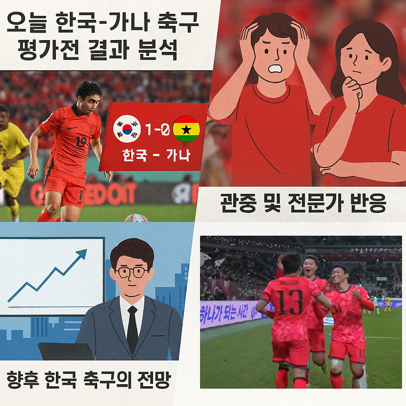 오늘 한국-가나 축구 평가전 결과 분석, 관중 및 전문가 반응, 향후 한국축구 전망