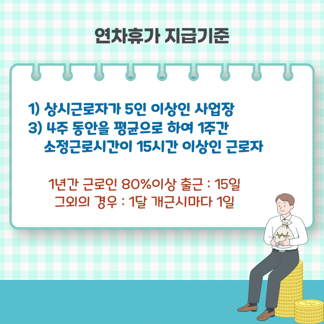 2025년 연차휴가 일수 계산 방법 (계산기)