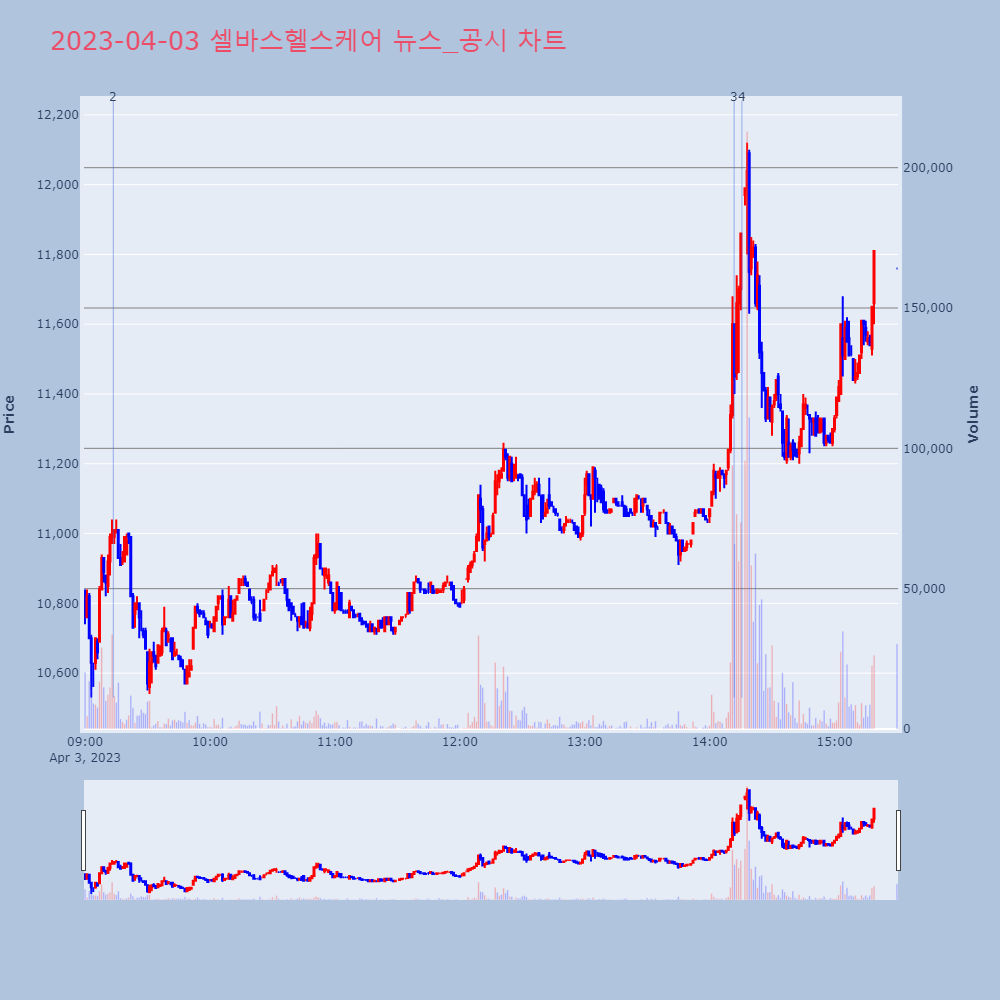 셀바스헬스케어_뉴스공시차트
