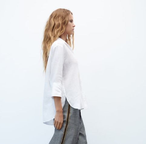 자라 린넨 셔츠사진