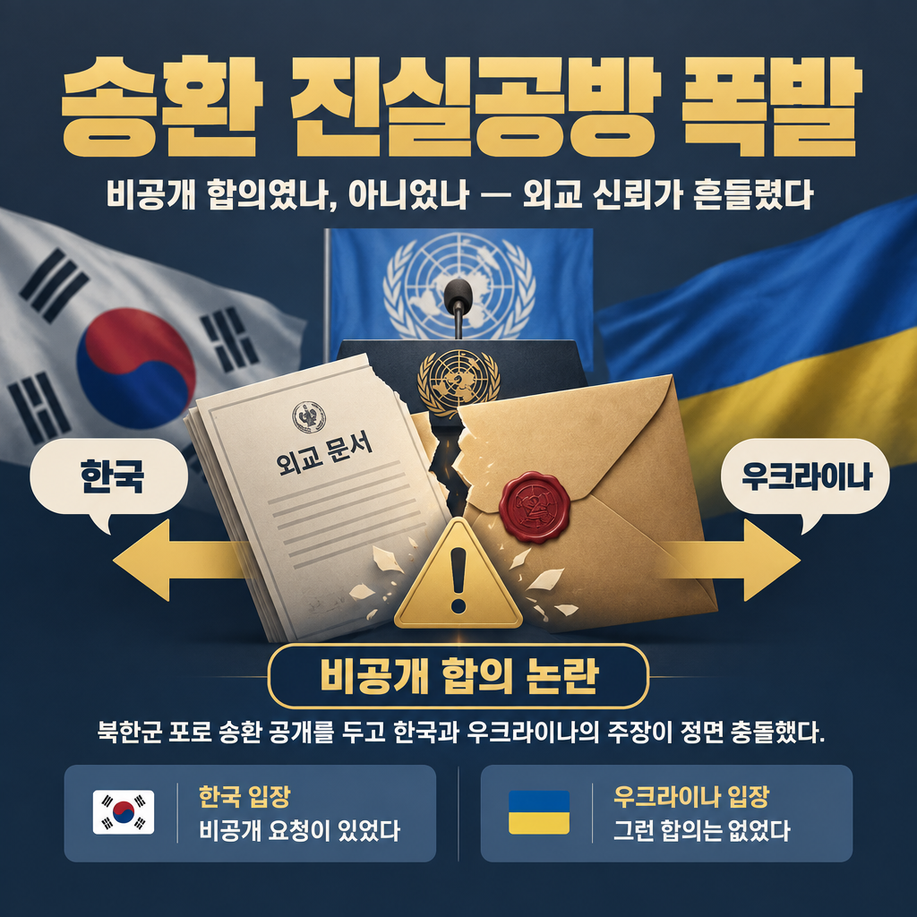 송환 진실공방 폭발