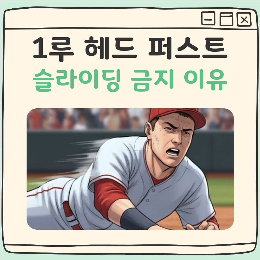 1루 헤드퍼스트 슬라이딩(헤퍼슬), 왜 위험하고 효과가 없을까 대표 이미지