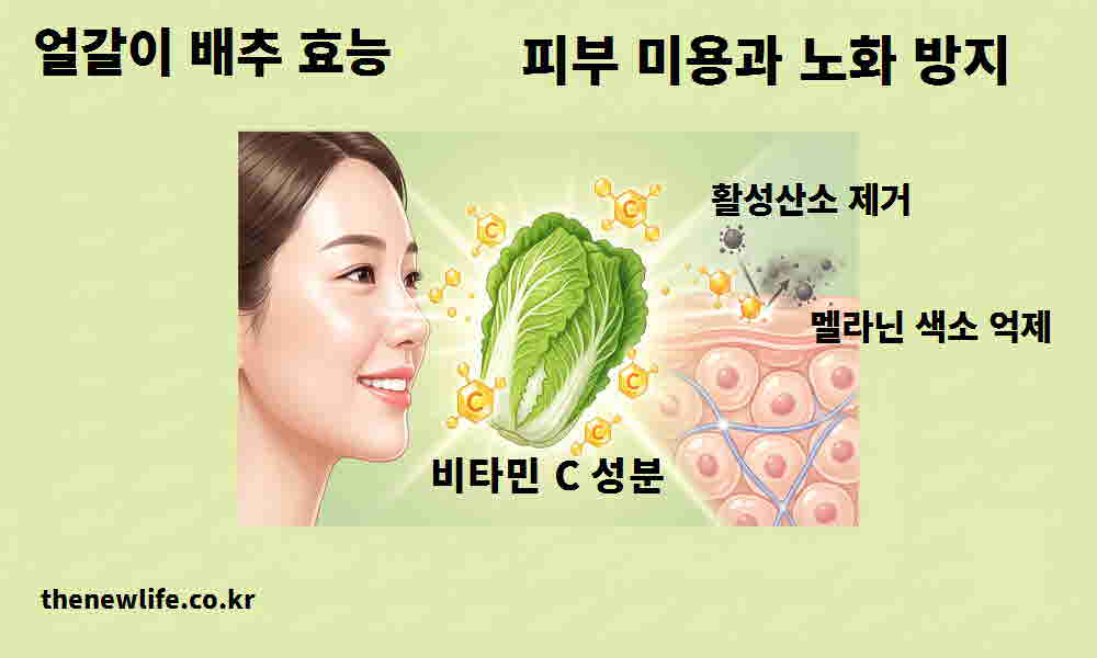 얼갈이 배추 효능 피부 미용 노화 방지