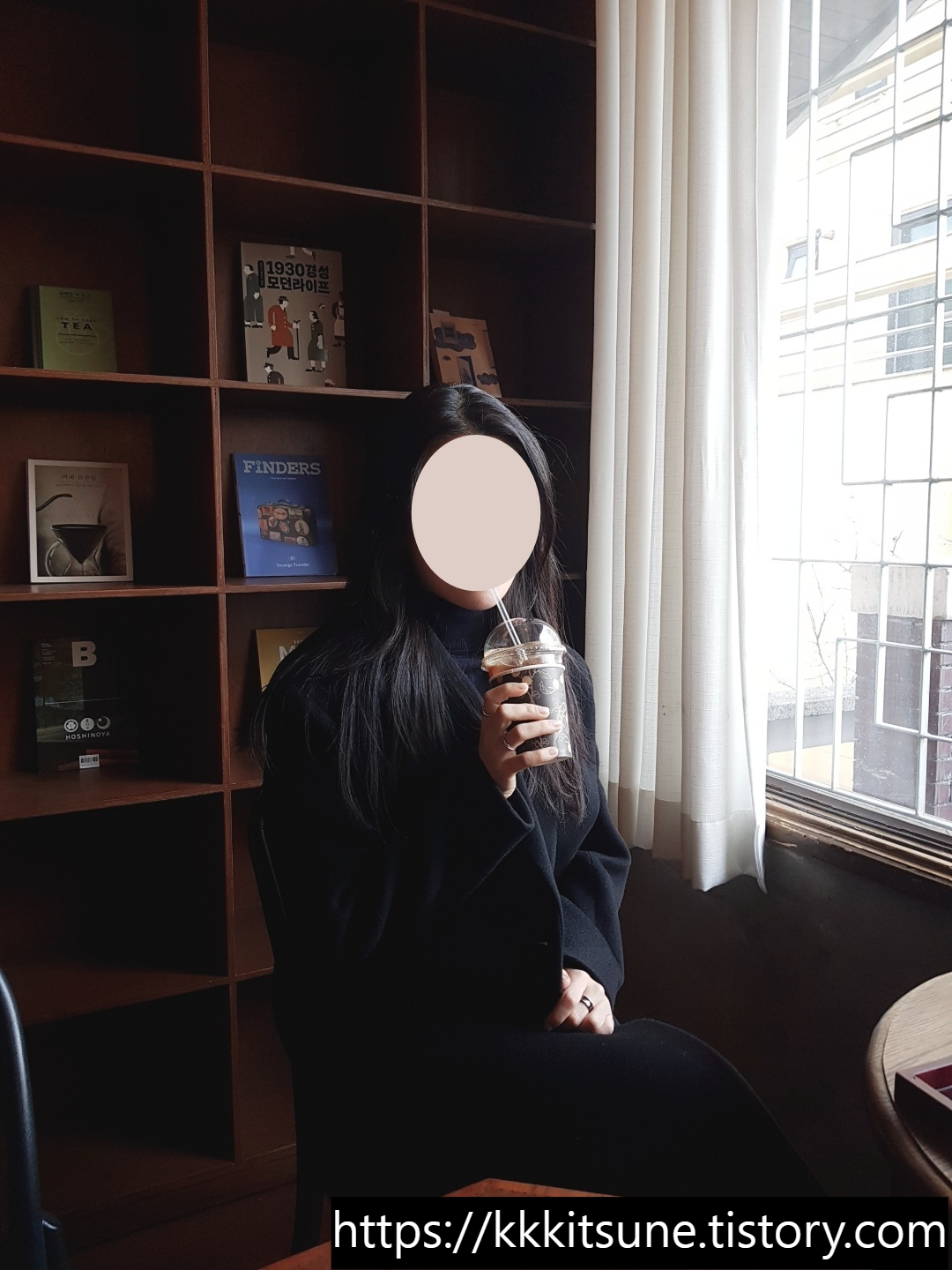 파사드패턴 캐시미어 미니멀 코트 블랙 과거 착용샷