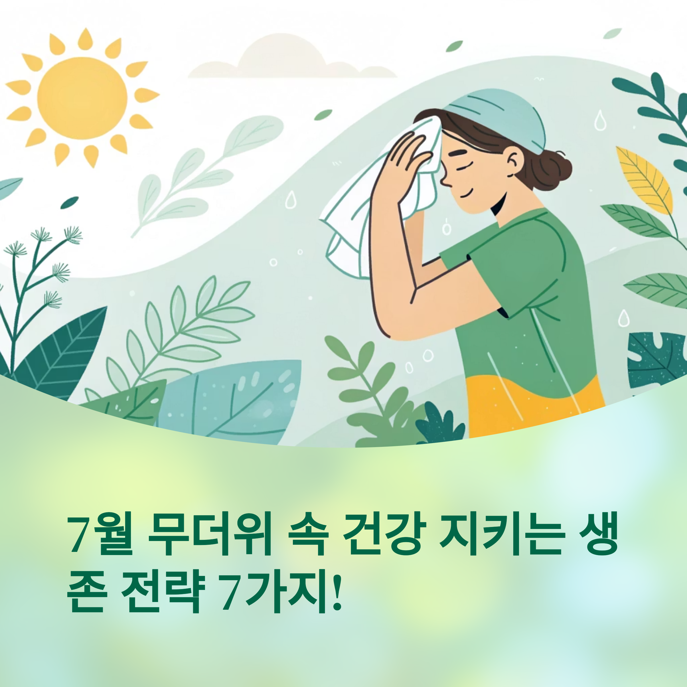 7월 건강 지키는 여름철 생존 전략, 무더위 속 필수 상식 총정리!
