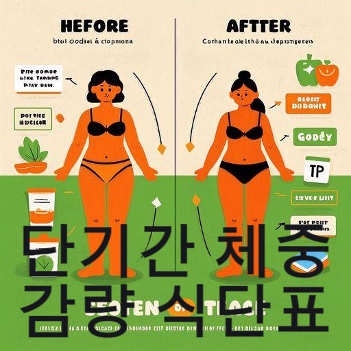 단기간 체중감량 식단표 여자용: 건강하게 살 빼는 현실적인 방법