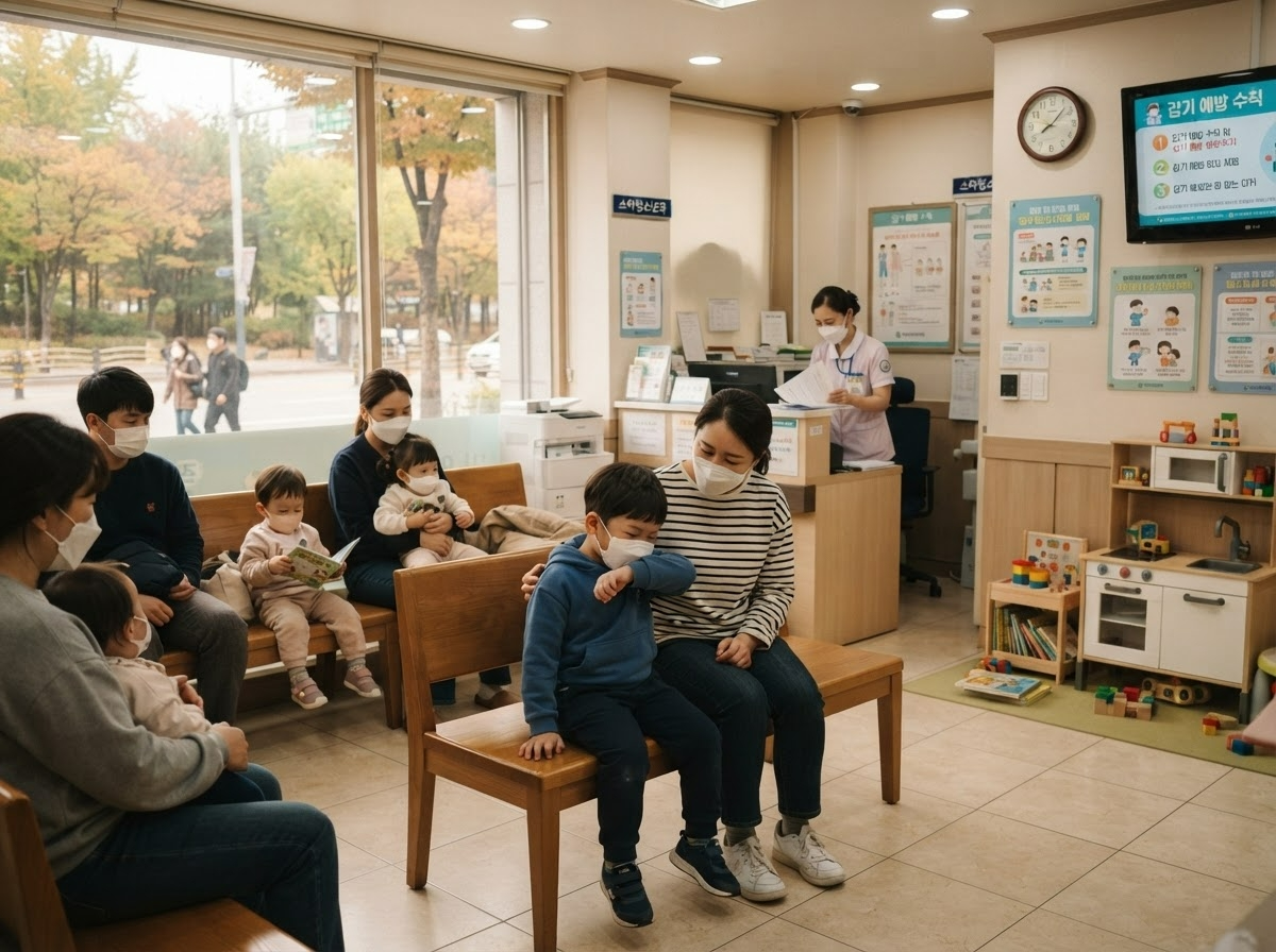 독감 예방접종 시기 의원 대기실