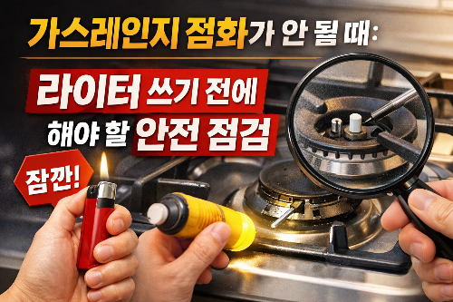 가스레인지 점화가 안 될 때