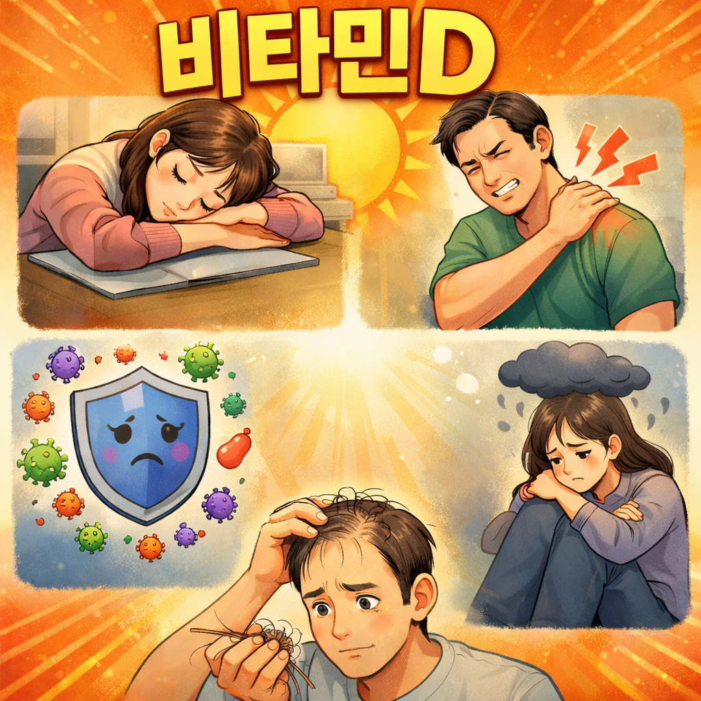 비타민D 부족하면 생기는 의외의 증상들 관련 이미지