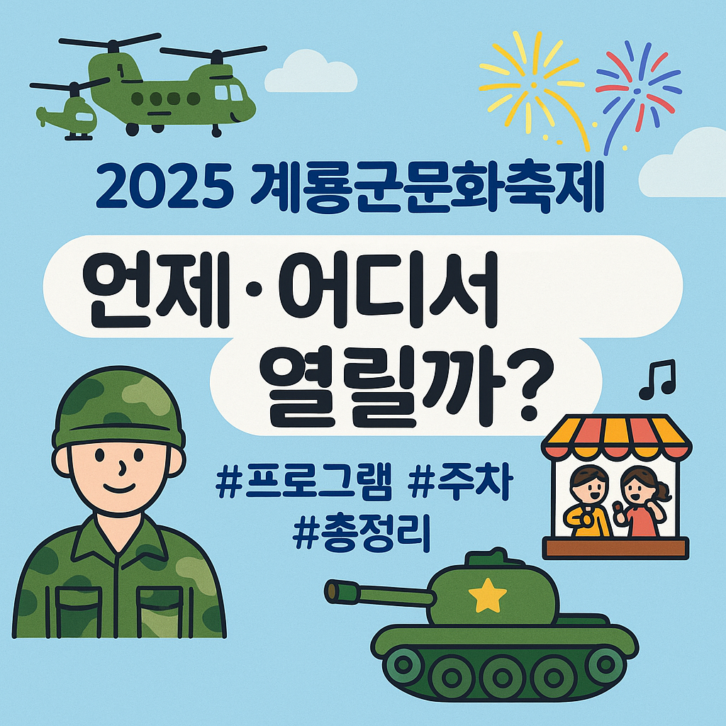 2025 계룡군문화축제 언제·어디서 열릴까? 주요 프로그램 한눈에