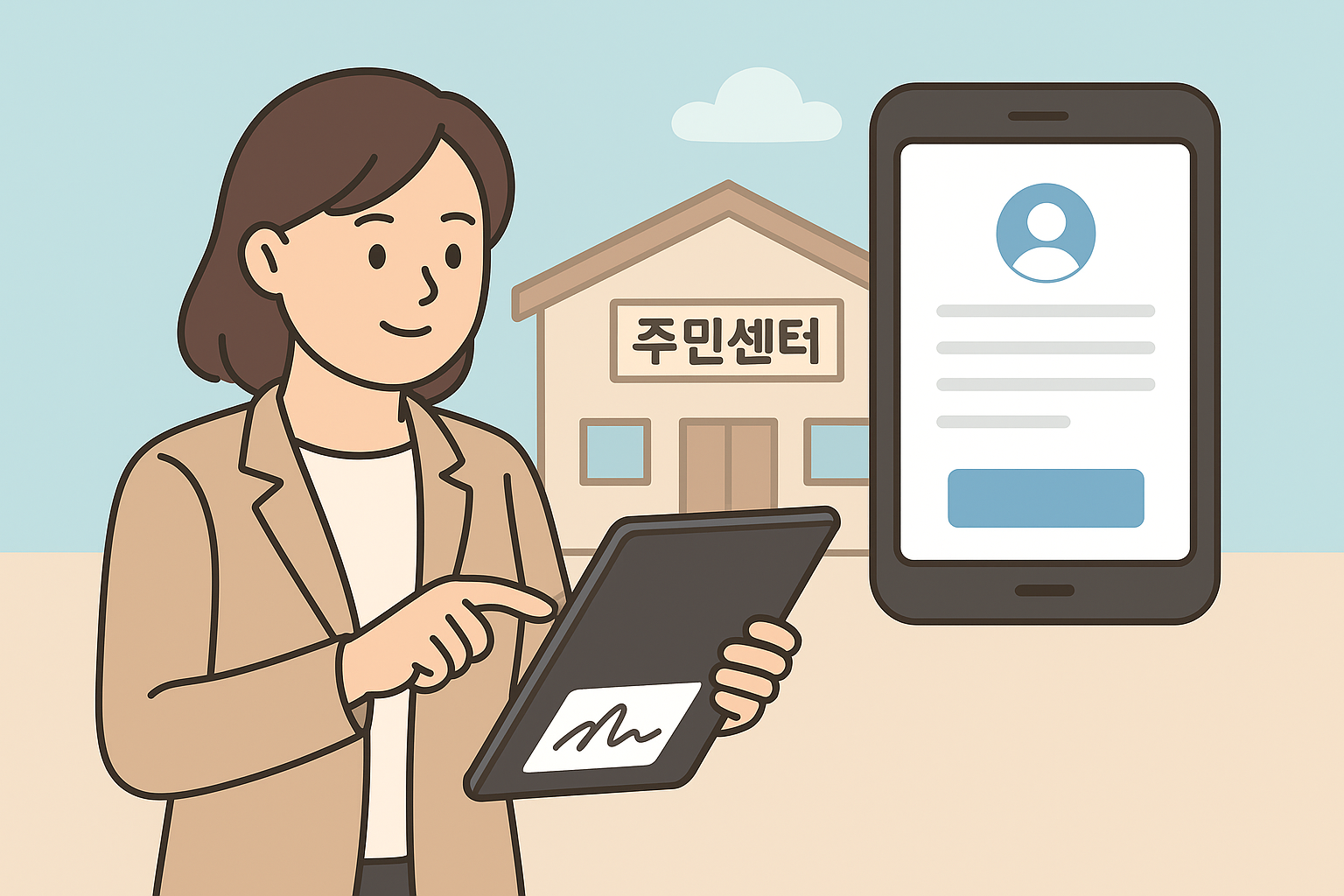 주민센터 방문 없이 복지서비스 신청 모바일 행복이음 전자서명 도입