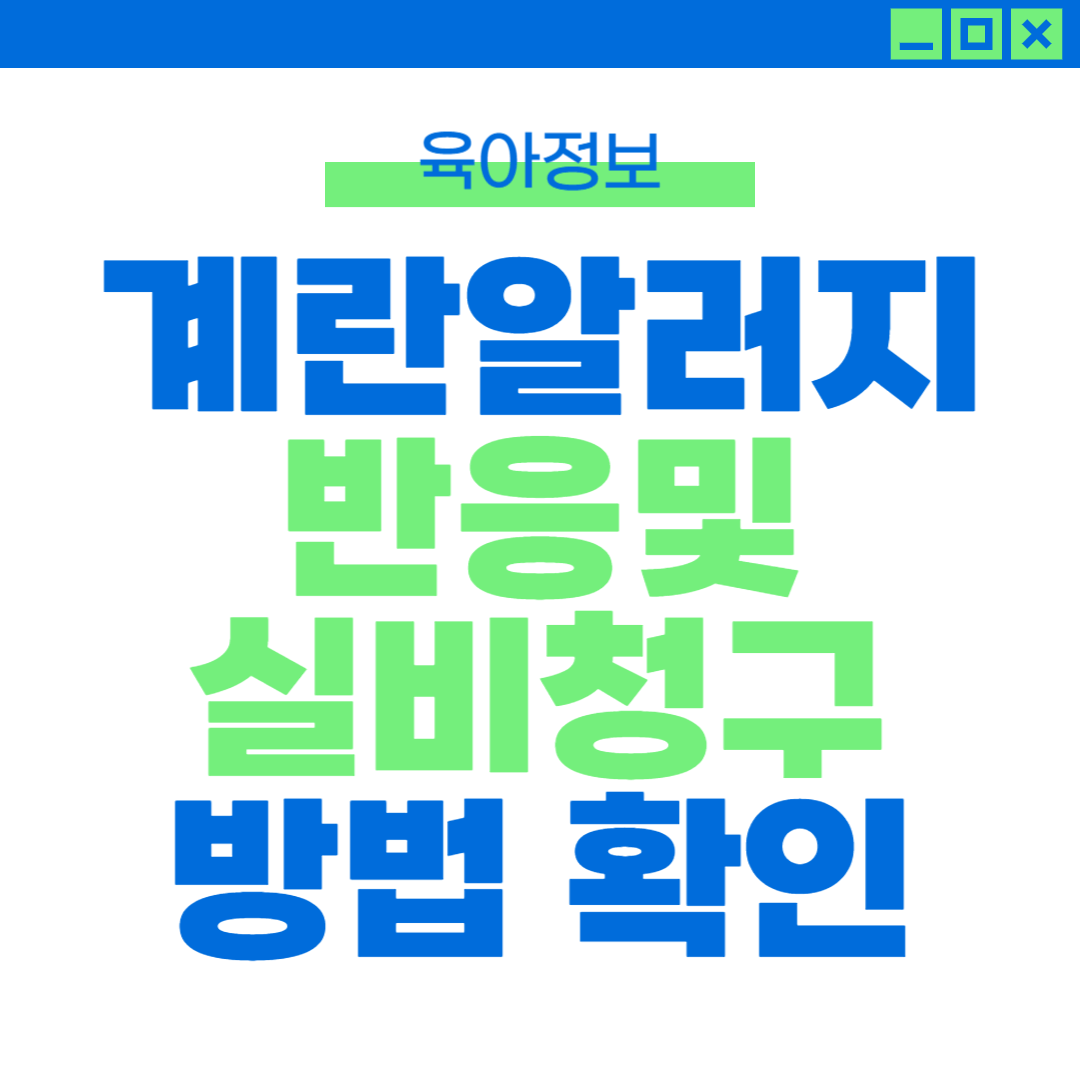 계란알러지테스트 현대해상 실비청구방법