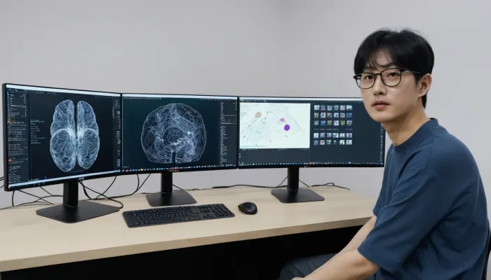 온라인 강의를 위한 AI 영상 생성 작업 과정을 설명하는 이미지