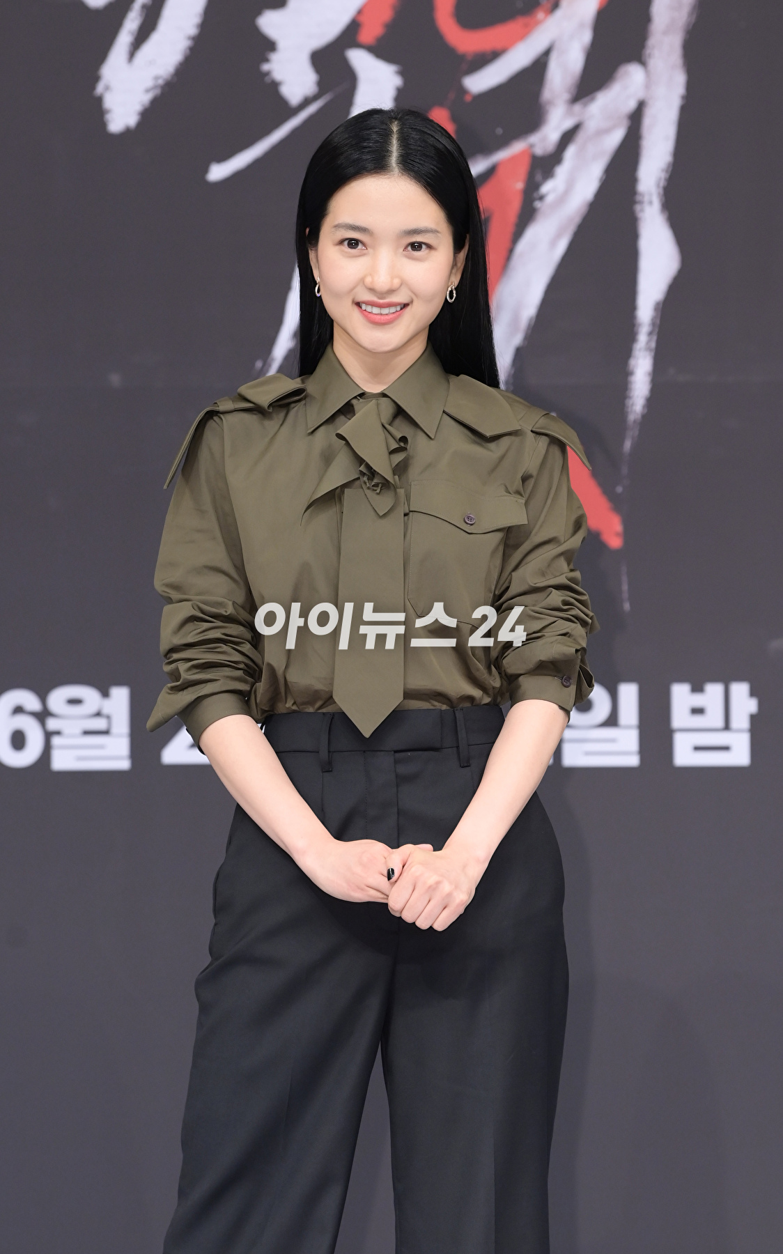 배우 김태리가 23일 오후 서울 양천구 목동 SBS홀에서 진행된 SBS 새 금토드라마 &#39;악귀&#39; 제작발표회에 참석하고 있다. [사진=정소희 기자]