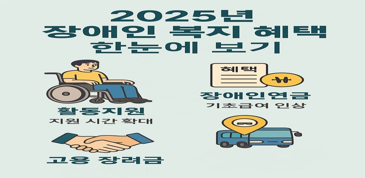 2025년 장애인 복지 혜택 요약 – 활동지원, 연금, 교통비, 고용 장려금