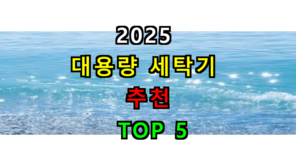 2025 대용량 세탁기 추천 TOP 5